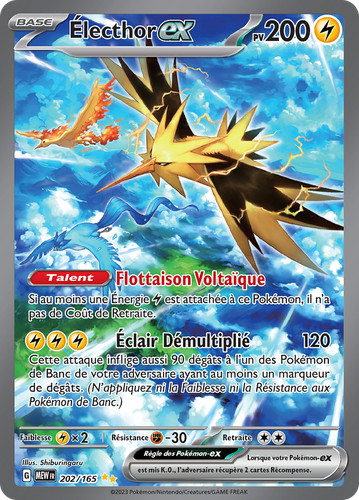 Carte pokémon électhor - carte, Électhor-ex