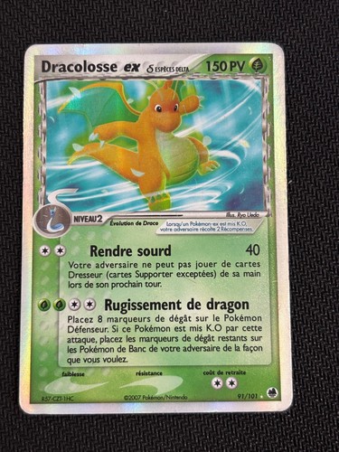 Carte pokémon dracolosse - pokémon, ex
